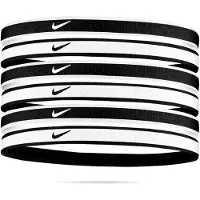 Nike Tipped Swoosh Sport Haarbanden 6-Pack Zwart Wit