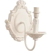 Clayre & Eef Wandlamp 19x25x24 cm hout ijzer rond muurlamp