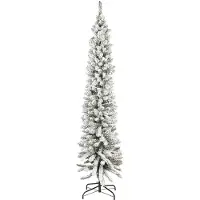 Clayre & Eef Kerstboom 210 cm wit kunststof metaal