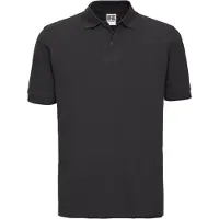 Russell Heren Klassiek Katoenen Polo Shirt (Zwart)