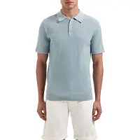 Pure Path Heren Polo's & T-shirts Regular Fit Polo Ss Knitwear - Lichtblauw - Maat M