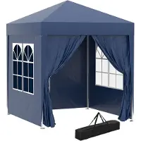 4Goodz Outsunny partytent paviljoen 2x2 m opvouwbaar met 4 zijwanden en rits -