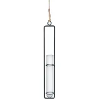 QUVIO Hangend vaasje met metalen frame - 2,5 x 27 cm