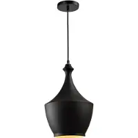 QUVIO Hanglamp modern - Uniek design metaal met knop - Diameter 25 cm