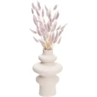 QUVIO Vaas - Keramisch - 21 cm - Beige
