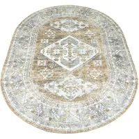 Veer Carpets Vloerkleed laria brown 5 ovaal 200 x 290 cm