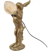 Clayre & Eef Tafellamp konijn 12x24x41 cm kunststof bureaulamp