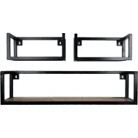 Home67 Wandplank vintage set van 3 klein