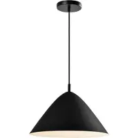 QUVIO Hanglamp retro - Hoed design - D 40 cm - Zwart
