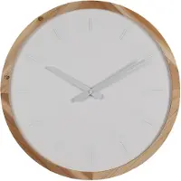 Clayre & Eef Wandklok Ø 50 cm bruin hout muurklok