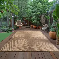 Muratap Timber buitenkleed – indoor & outdoor, jute-look vloerkleed, weerbestendig,