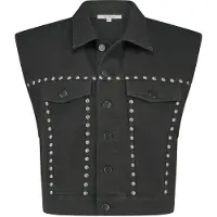 Circle of trust Lucy Gilet Washed Nero Maat: S | Gilets Outlet | Dames | Zwart