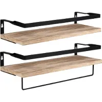 QUVIO Wandplanken - 2 stuks - 14 x 40 x 21 cm