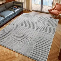 Muratap Japandi art vloerkleed boho scandinavisch laagpolig effen - 80x150 cm