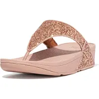 FitFlop Lulu Glitter Toe-Thongs PU Glitter Dames Slippers - Rose Gold