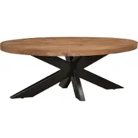 LivingFurn salontafel sturdy ovaal 70x130x45cm mangohout