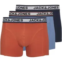 Jack & Jones Boxershorts 'JACMarco' lichtblauw / donkerblauw / lichtgrijs / donkeroranje