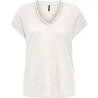 ONLY Onlpenny s/s v-neck top jrs cloud dancer