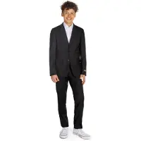 Opposuits kostuum zwart Jongens Polyester Reverskraag Effen - maat 134/140