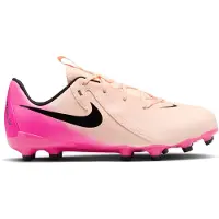Nike Phantom GX II Academy Gras / Kunstgras Voetbalschoenen (MG) Kids Zalmroze Felroze Zwart