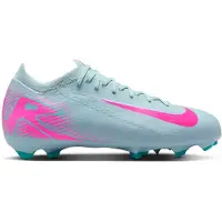 Nike Zoom Mercurial Vapor 16 Pro Gras Voetbalschoenen (FG) Kids Lichtblauw Felroze