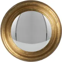 Clayre & Eef Spiegel Ø 34 cm hout rond bolle spiegel