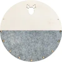 QUVIO Memobord - Diameter 22 cm - Hout en Vilt