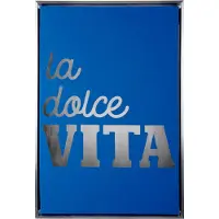 Present Time wall art la dolce vita medium dark blue & silver