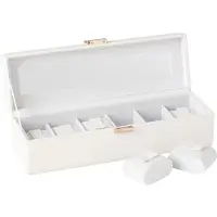 J-Line horlogedoos 6 compartimenten kunstleder 34x10.5x10cm