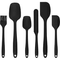 Krumble Spatelset - Set van 6 - Siliconen - Zwart