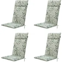 Madison tuinstoelkussen hoge rug diez ca. 120x50 cm set van 4