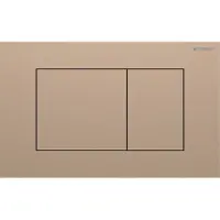 Geberit Sigma40 bedieningsplaat - 2-toets spoeling - extra dun - vierkante knoppen - RVS - geborsteld roodgoud 115.629.QB.1