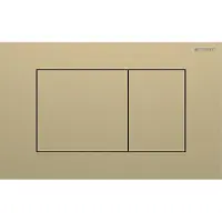 Geberit Sigma40 bedieningsplaat - 2-toets spoeling - extra dun - vierkante knoppen - RVS - geborsteld messing (goud) 115.629.QF.1