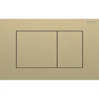 Geberit Sigma40 bedieningsplaat - 2-toets spoeling - extra dun - vierkante knoppen - RVS - geborsteld messing (goud) 115.629.QF.1