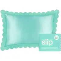 Slip Pure Silk Queen Pillowcase with Scalloped Edge - Turquoise Kussen 1 st