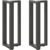 vidaXL Console tafelpoten 2st T-vormig 25x28x(72-73)cm staal antraciet