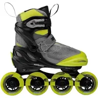 Roces Moody X TIF Boy Verstelbare Skeelers Kinderen – Inline Skates – Meegroei Skates – Grijs Groen – Maat 30-35