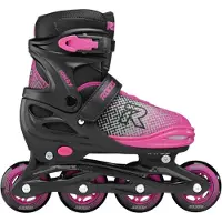 Roces Jokey X Verstelbare Skeelers Meisjes – Inline Skates – Meegroei Skates – Zwart Roze – Maat 38-41