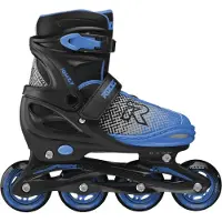 Roces Jokey X Verstelbare Skeelers Jongens - Inline Skates - Meegroei Skates - Zwart Blauw - Maat 38-41