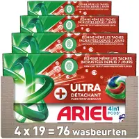 Ariel 4x 4in1 Wasmiddel Pods Ultra Vlekverwijderaar 19 Stuks