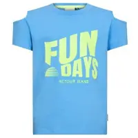 Retour Jeans T-shirt blauw Meisjes Katoen Ronde hals Printopdruk - maat 170/176