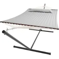 Juskys Hangmat Cata - Lichtgrijs - Incl. Onderstel & Kussen