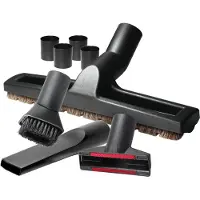DParts parketborstel met zachte haren én accessoires - 35mm + 32mm - Geschikt voor Miele Bosch Siemens Inventum Philips - Universeel Stofzuigervoet - Stofzuigermondstuk met paardenhaar