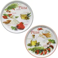 MamboCat Set van 2 pizzaborden Napoli Pizzafoods groen + rood 33cm