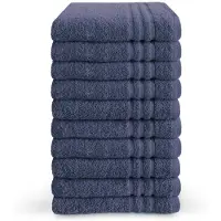 Byrklund handdoeken 50 x 100 - set van 10 - 100% Katoen - Hotelkwaliteit - Zacht en Absorberend - Donker Blauw