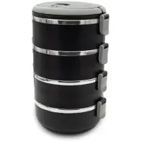 Meyerhoff RVS Lunchbox 4-delig – Thermische Lunchbox & RVS Broodtrommel – Stapelbaar met Handvat