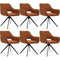 Kick Collection Set van 6 Kick draaistoel Miyo - terra