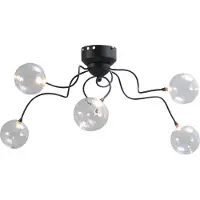 Masterlight Plafondlamp Gio 5-lichts zwart