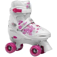 Roces - Quaddy 3.0 - Rolschaatsen - Kinderen - Wit - Roze - 26-29