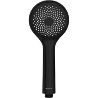 Wenko Handdouche WaterSaving - ø95mm - 1 straalsoort - Mat zwart - Douchekop - Waterbesparend